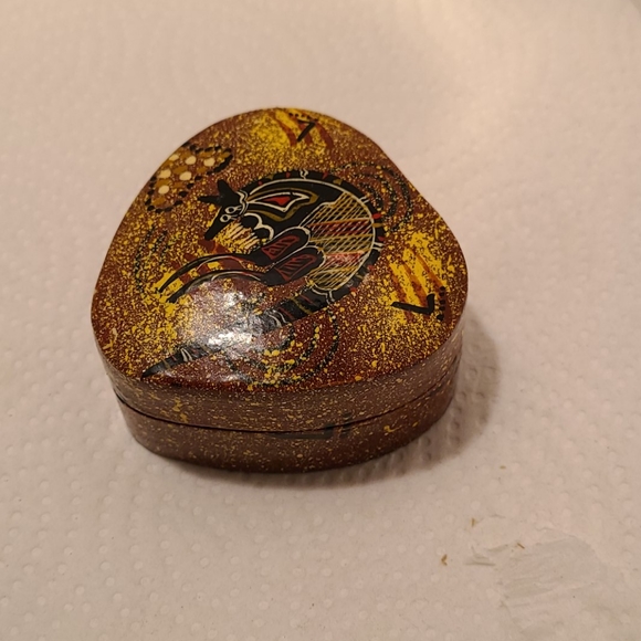 Australian Aboriginal Painted Trinket Box - Picture 4 of 6